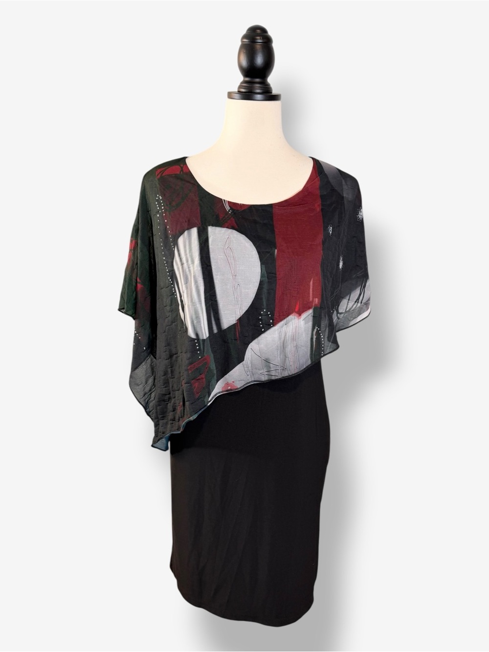 Le Galeriste Holiday Mystery Joni Cape Dress Lainee K Designs Size Small